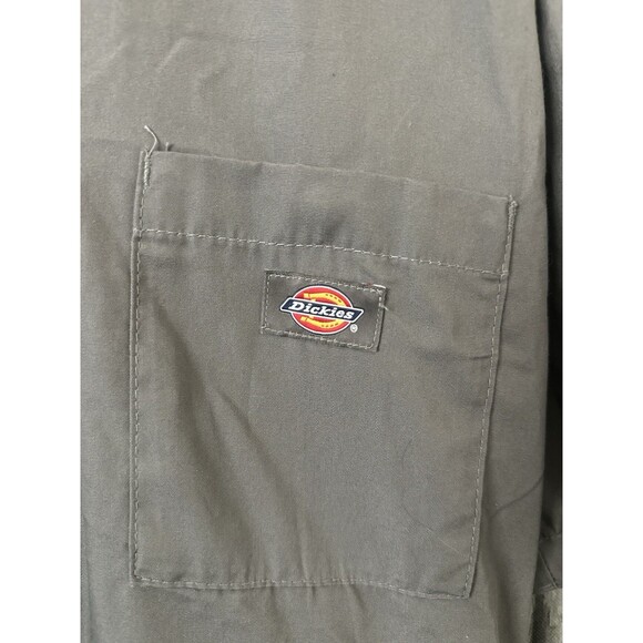 Dickies Men Short Sleeves Coverall Sz Medium Gray Street Work Stain Release - Picture 4 of 5